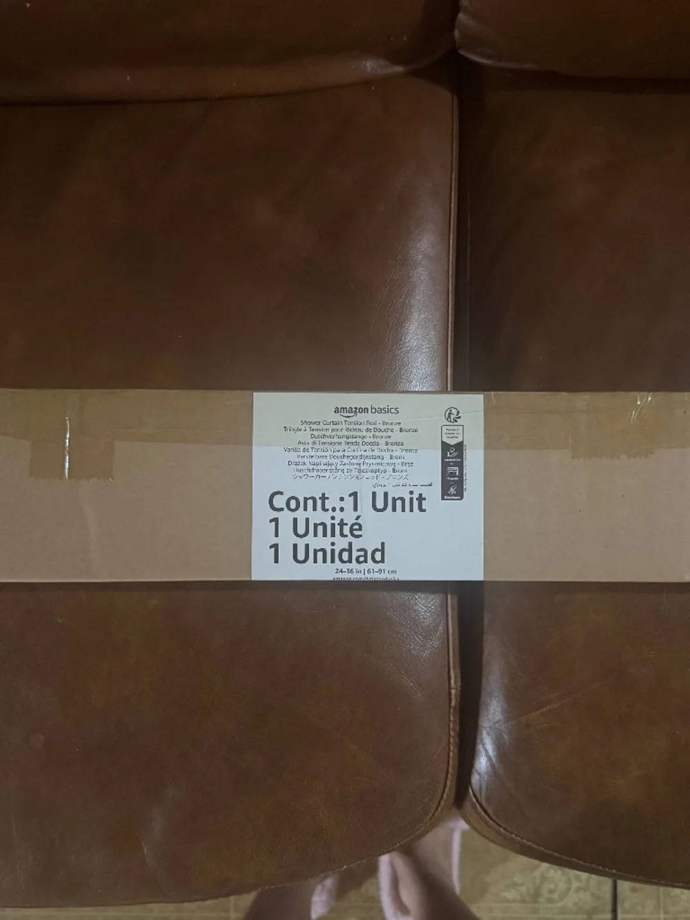 Amazon Basics Shower Curtain Tension Rod 24-36”